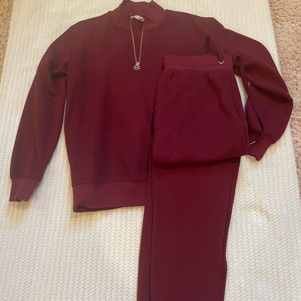 Burgundy Tracksuit Set